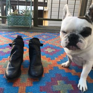 Free people braided leather booties size 39/9